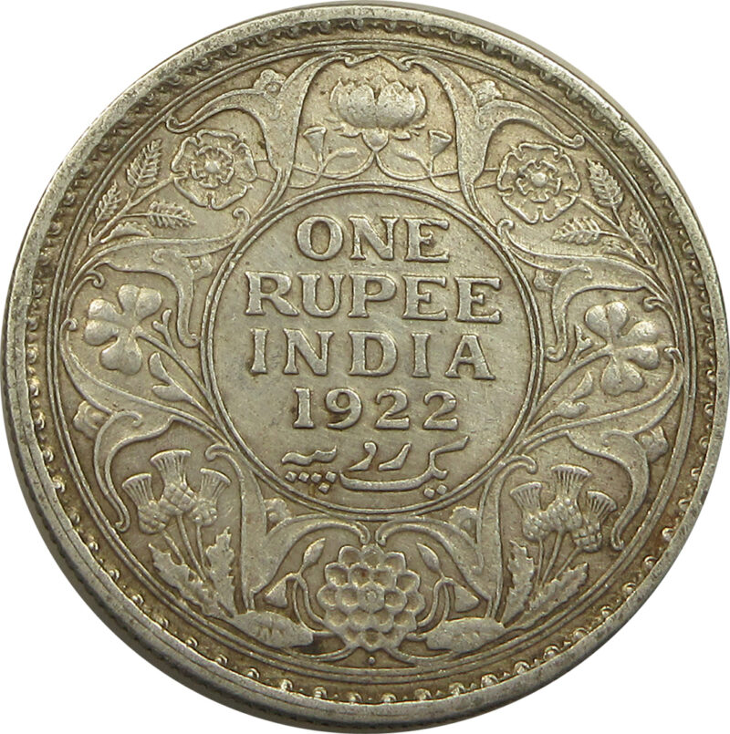 1922 One Rupee King George V Bombay Mint Scarce | GK 1044