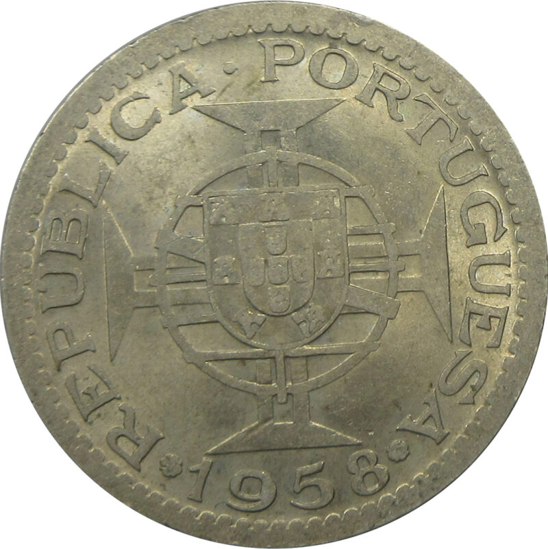 1 Escudo 1958 Portuguese India UNC Grade