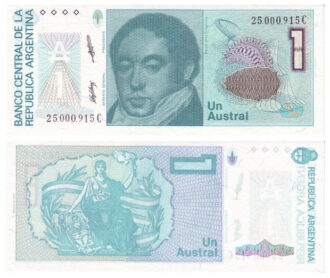 Argentina 1 Austral Banco Central de la República Argentina