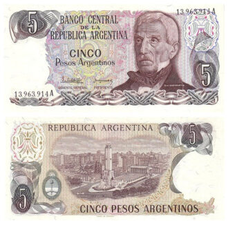 Argentina 5 Pesos Argentinos Banco Central de la República Argentina