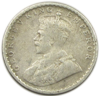1914 Two Annas King George V Calcutta Mint GK 1112