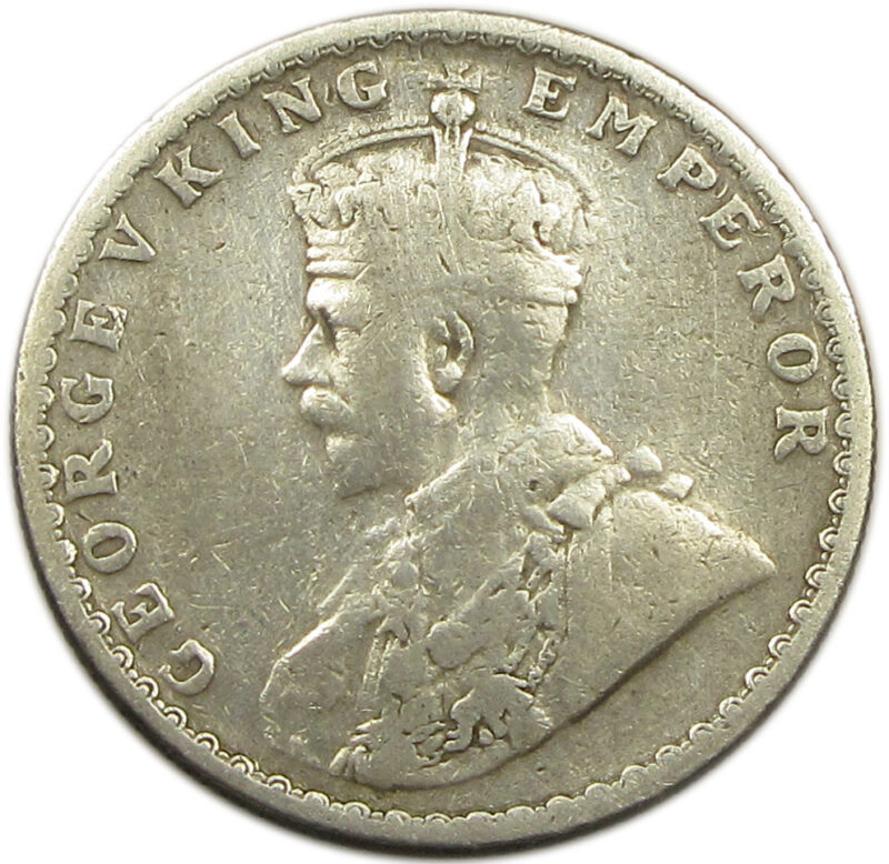 1916 Half Rupee King George V Bombay Mint GK 1054