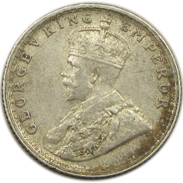 1916 1/4 Rupee King George V Calcutta Mint GK 1089