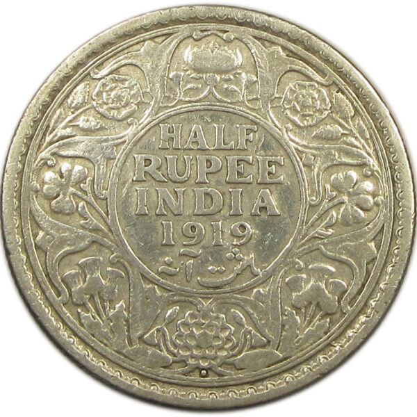 1919 Half Rupee King George V Bombay Mint GK 1057