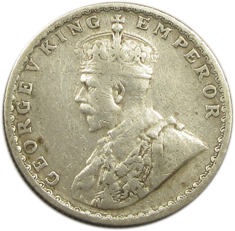 1919 Half Rupee King George V Bombay Mint GK 1057