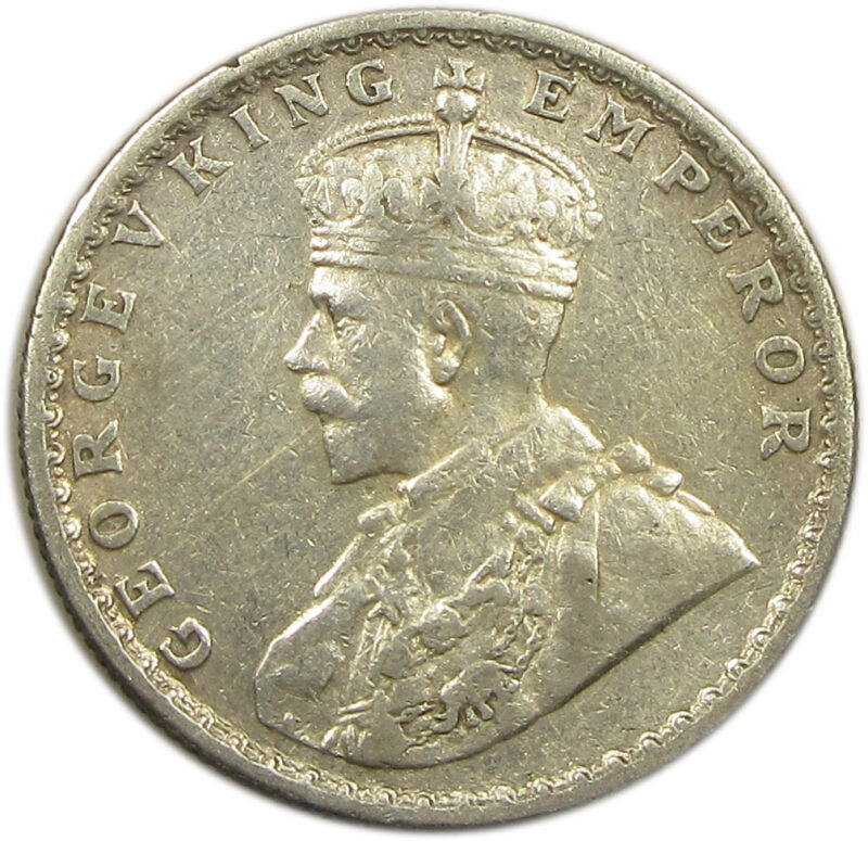 1919 Half Rupee King George V Bombay Mint GK 1057