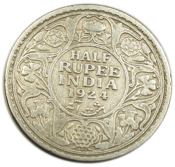 1924 Half Rupee King George V Bombay Mint GK 1064