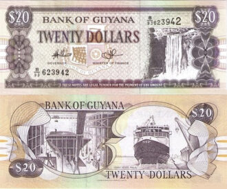 Guyana 20 Dollars Bank of Guyana