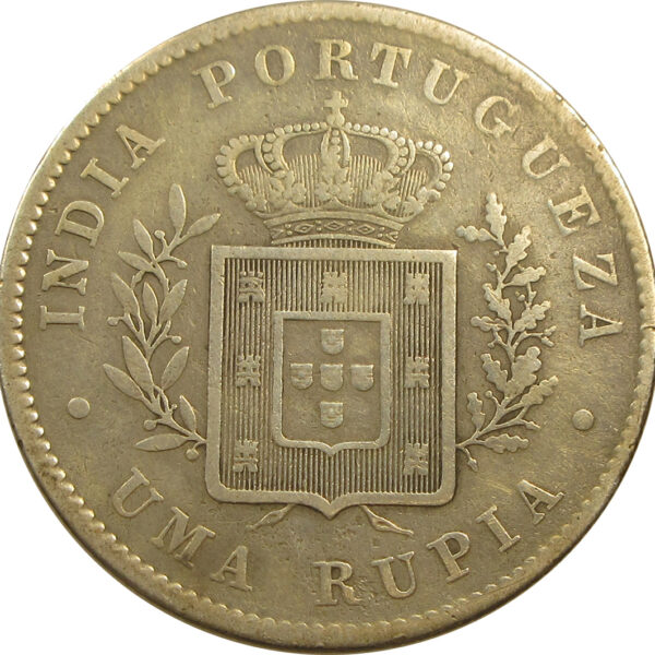 1 Rupia - Luíz I Calcutta Mint 1881