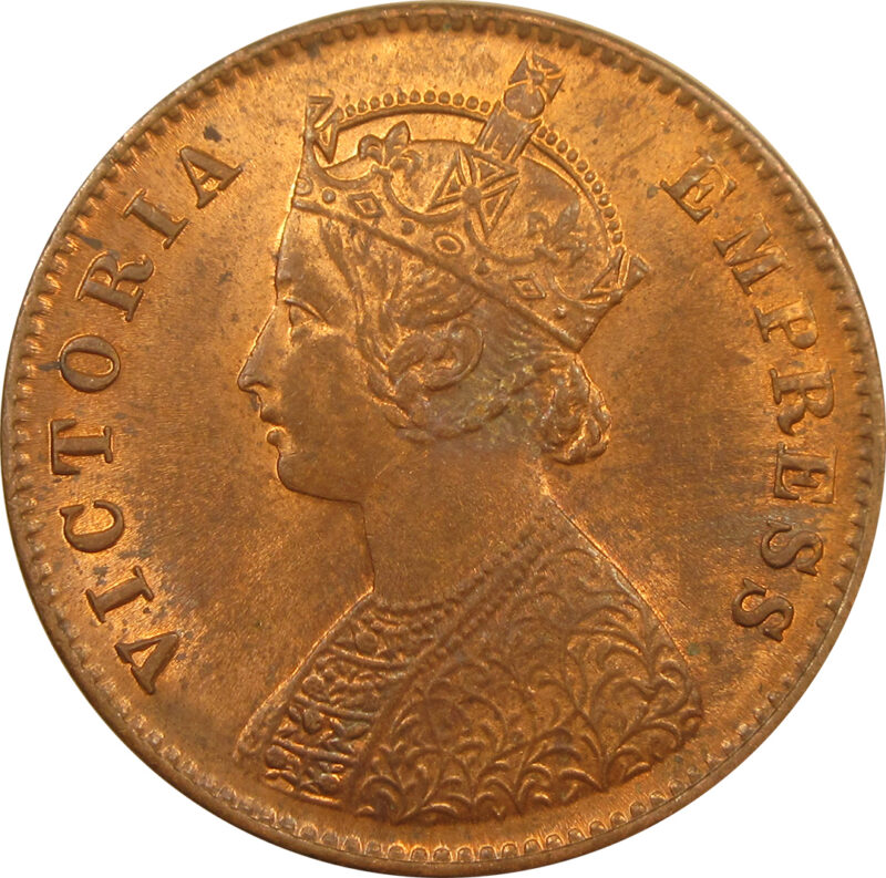 1900 - One Quarter Anna - Victoria Empress Copper Coin | Calcutta Mint