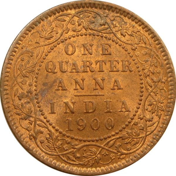 1900 - One Quarter Anna - Victoria Empress Copper Coin | Calcutta Mint