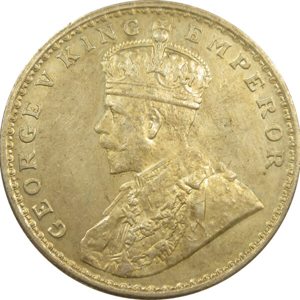 1921 One Rupee King George V Bombay Mint AUNC Rare | GK 1043 | UNC with Patina