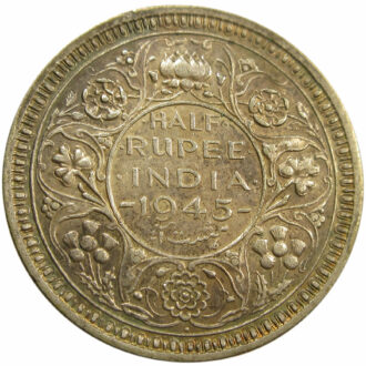 1945 Half Rupee King George VI Bombay Mint