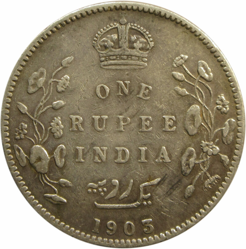 1903 1 Rupee King Edward VII Calcutta Mint GK 924