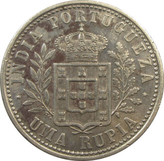 1 Rupia - Carlos I - Losboa Mint 1904 | Goa - Portuguese India Uma Rupia