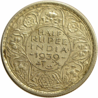 1939 Half Rupee King George VI Calcutta Mint