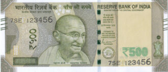 Rs 500 Fancy Ladder Number Note 123456- Gem 💎 UNC