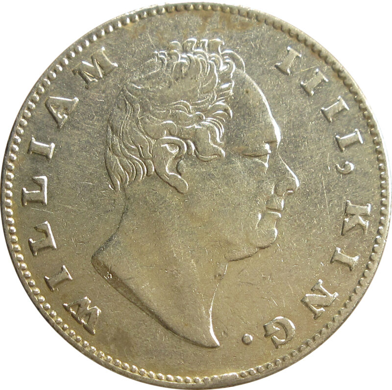 1835 One Rupee William IV King Calcutta Mint | F Raised | GK 30 - High Grade