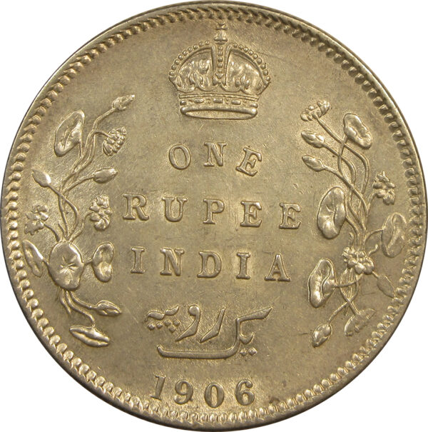 1906 One Rupee King Edward VII Calcutta Mint