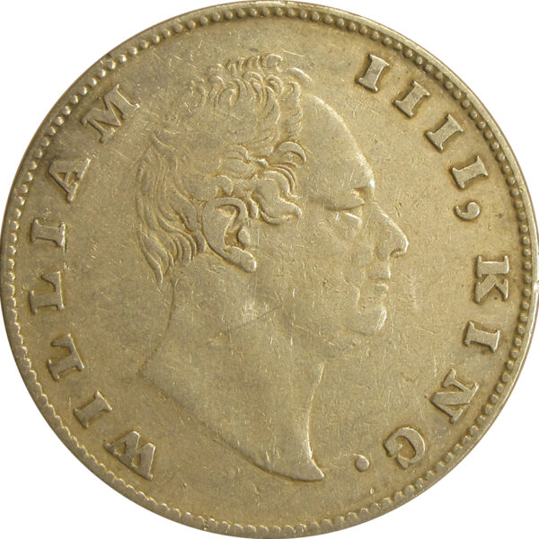 1835 One Rupee William IV King Calcutta Mint | F incused | GK 14 - High grade