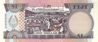 Fiji 1 Dollar banknote 1983 back